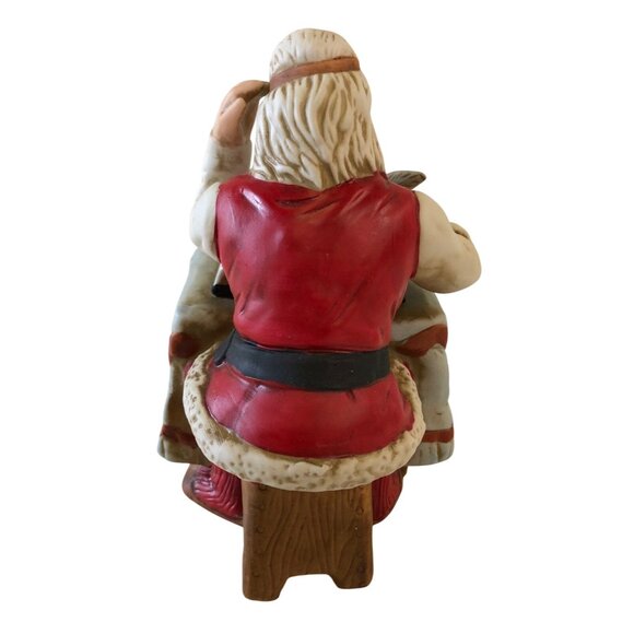 Santa Figurine Music Box Plays You Better Watch Out Boys Girls Naughty Nice List - Picture 4 of 10